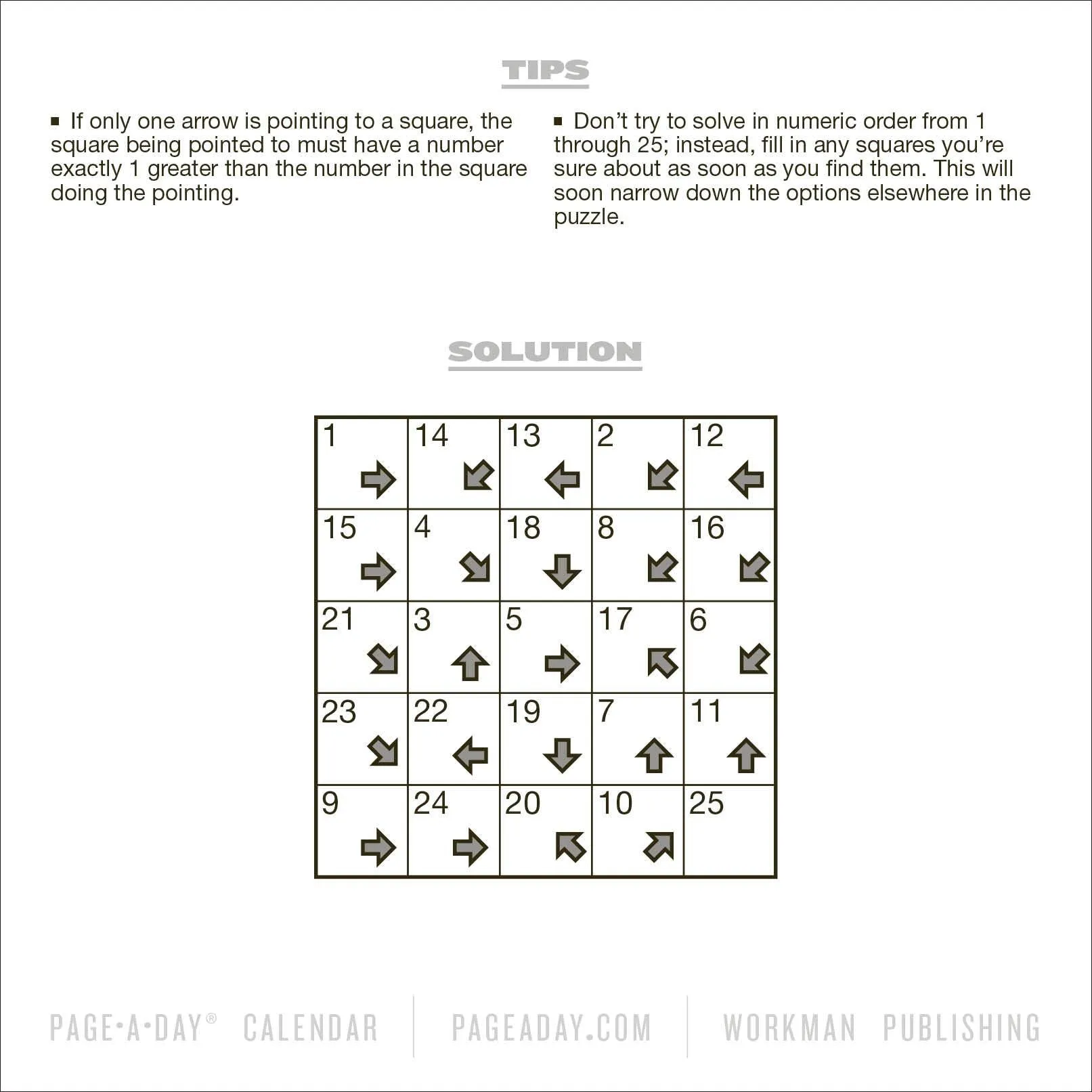 2025 Brainpower Puzzles Page-A-Day Calendar