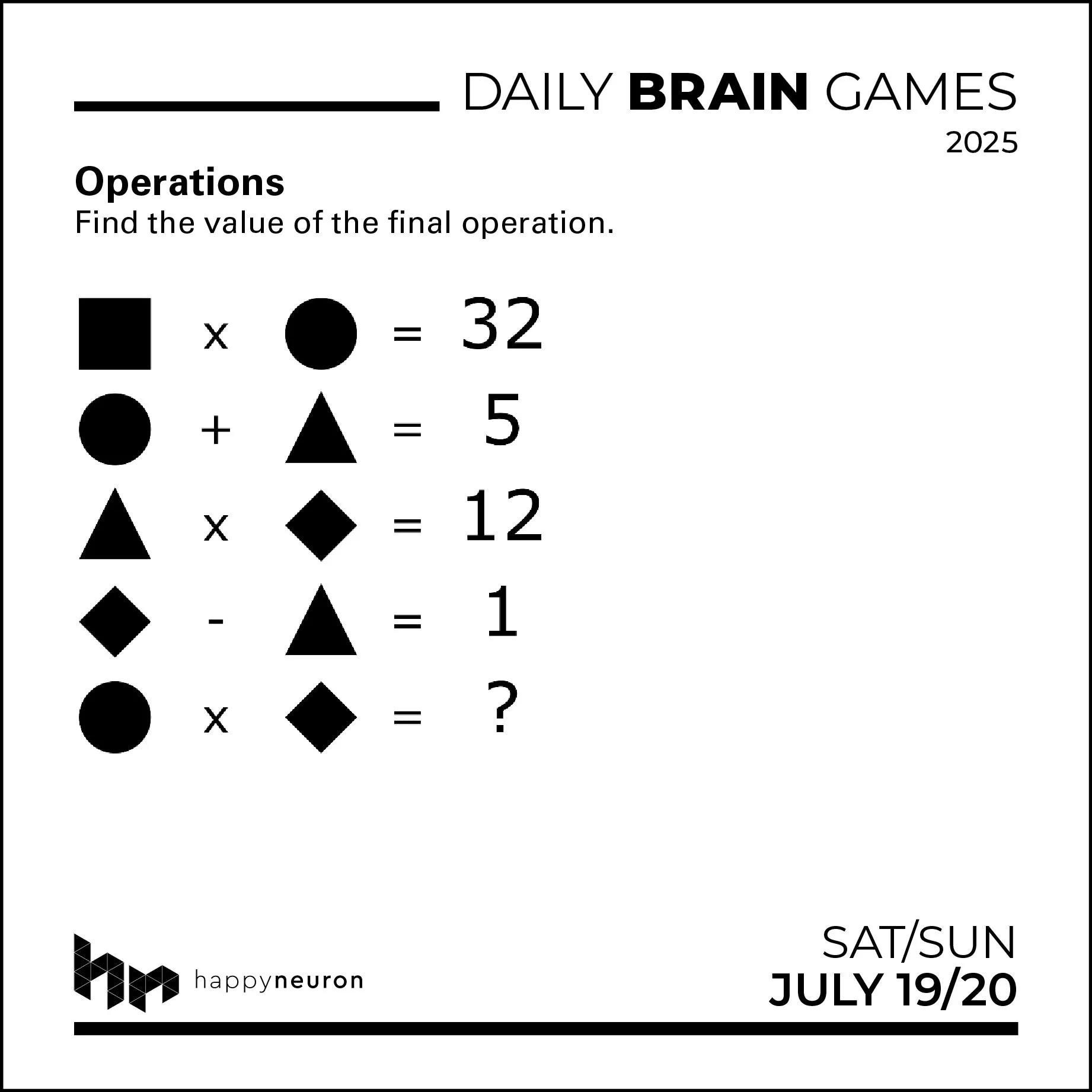 2025 Daily Brain Games Page-A-Day Calendar
