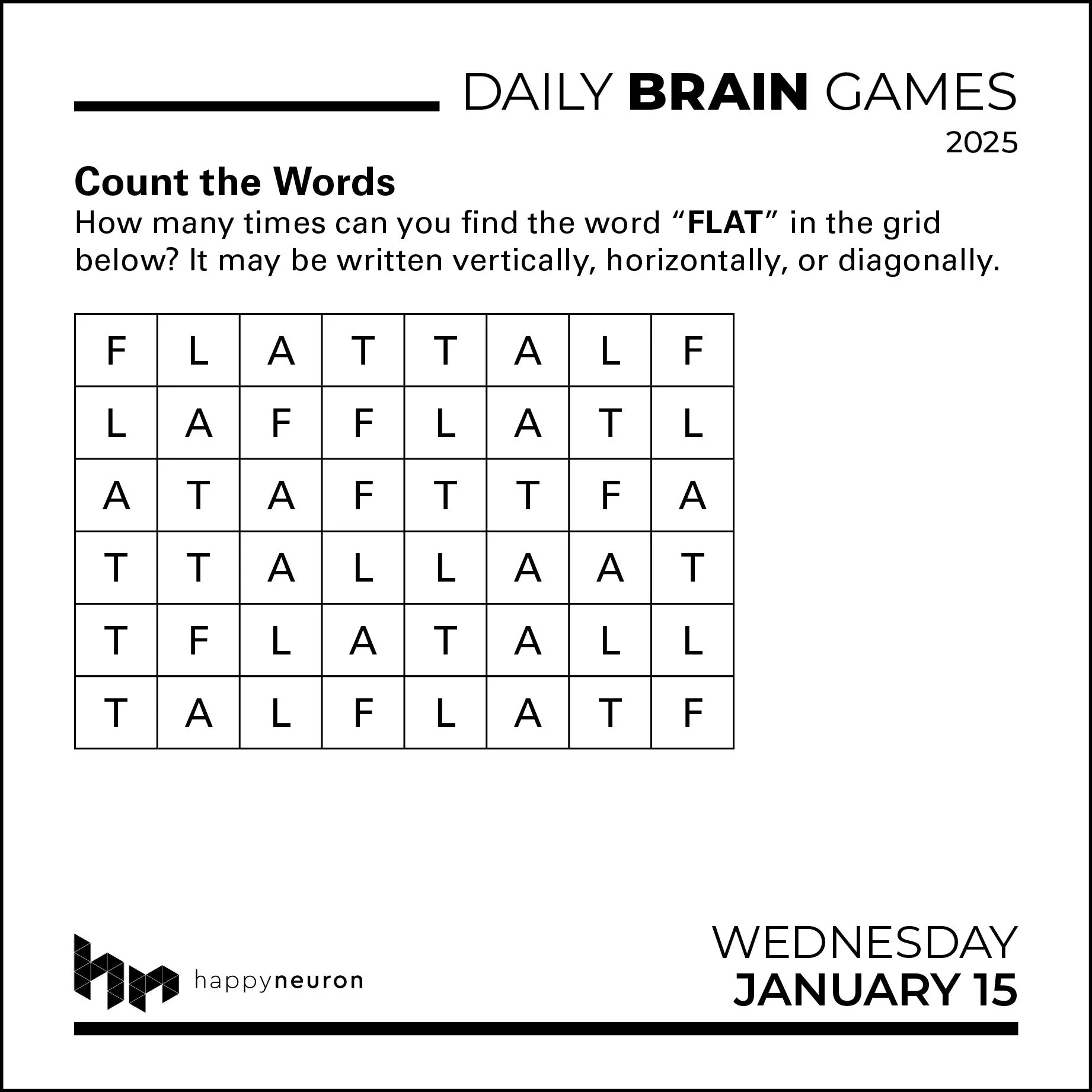2025 Daily Brain Games Page-A-Day Calendar