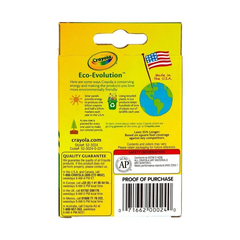 24 ct. Crayons - Peggable