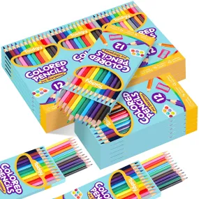 288 Count Colored Pencils Bulk, 24 Packs Colored Pencils for Kids 12 Colors, Pre-sharpened Coloring Pencils for Adults, Bulk School Supplies for Teachers, Back to School Supplies, Classroom Prizes