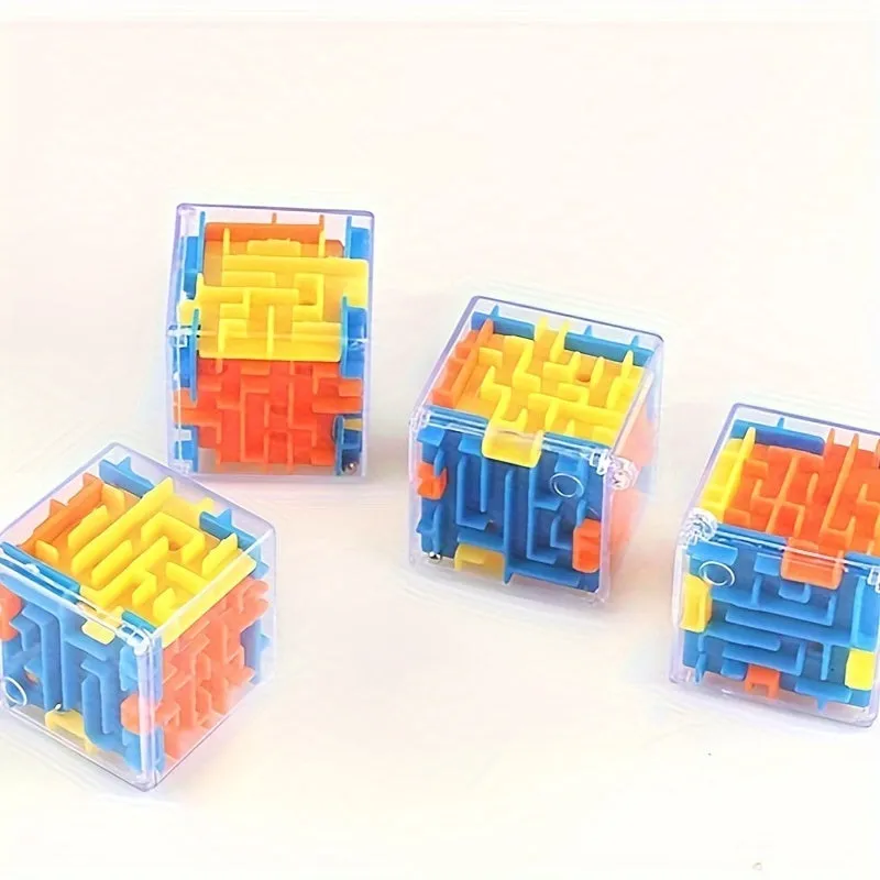 3D Cube Maze Puzzle Interactive Rolling Ball Game for Education