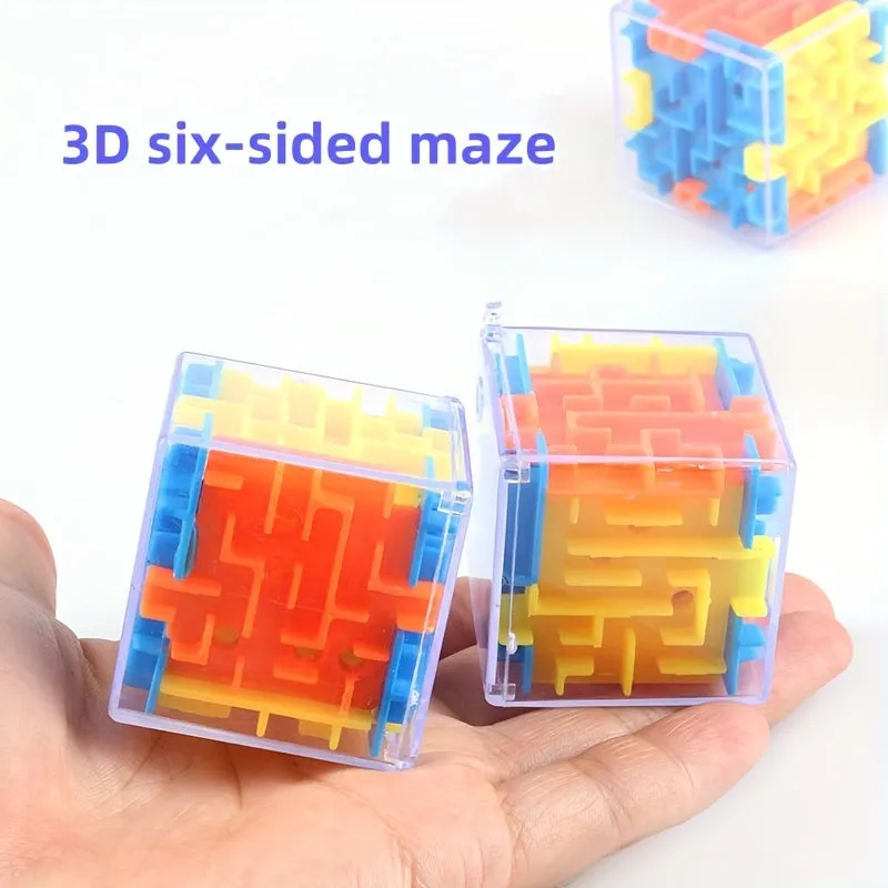 3D Cube Maze Puzzle Interactive Rolling Ball Game for Education