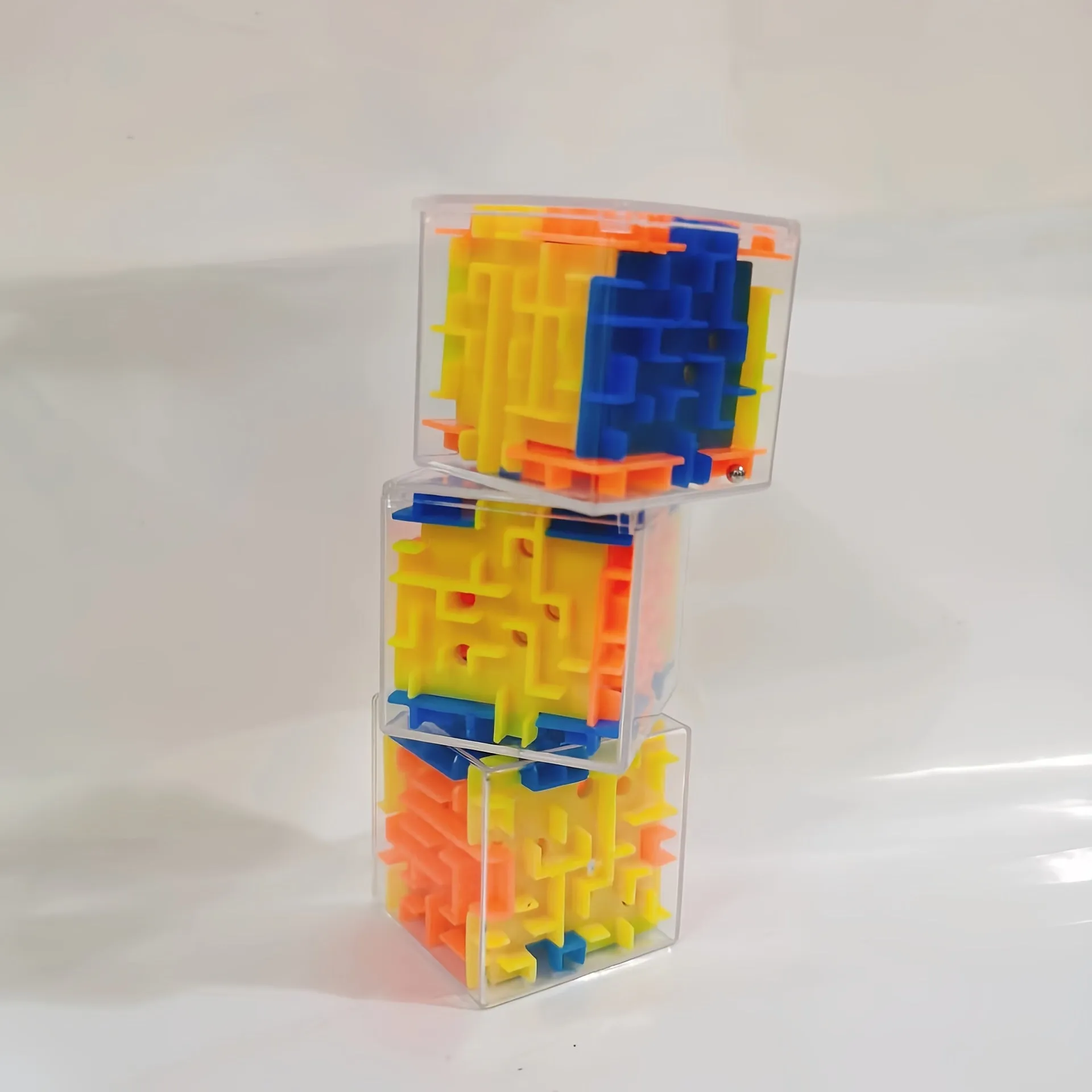 3D Cube Maze Puzzle Interactive Rolling Ball Game for Education