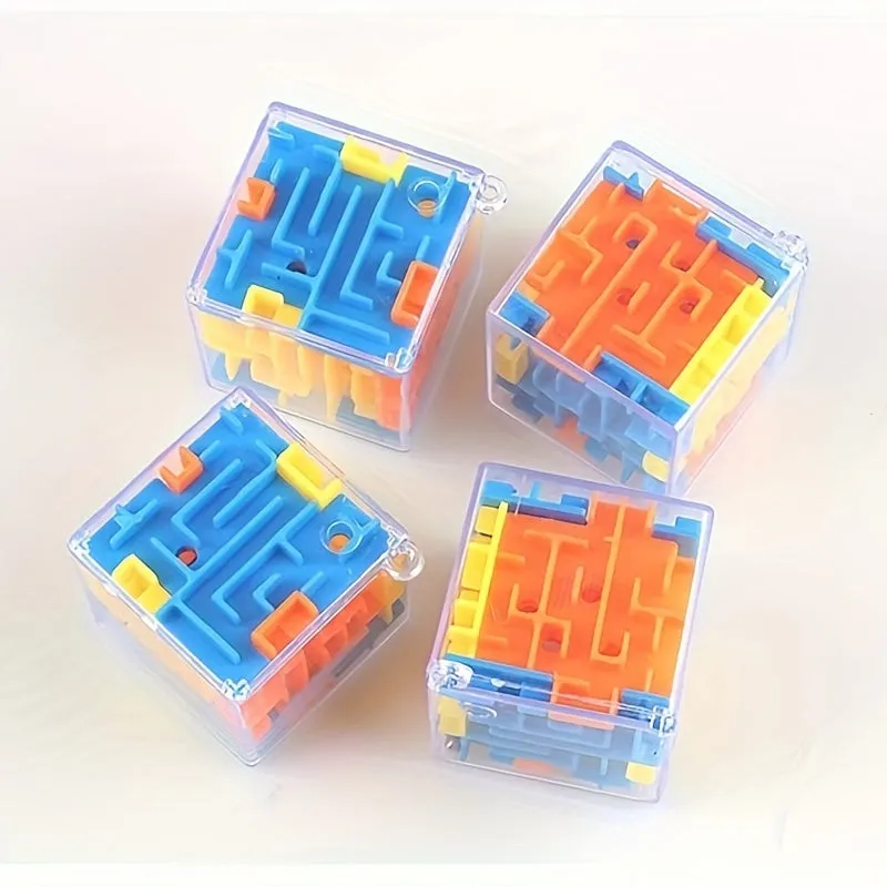 3D Cube Maze Puzzle Interactive Rolling Ball Game for Education