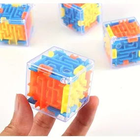 3D Cube Maze Puzzle Interactive Rolling Ball Game for Education