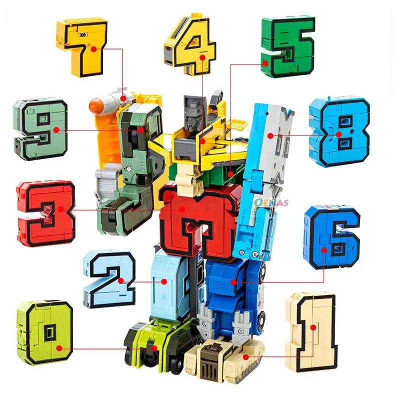 Assemble & Create: Versatile Number Robots Action Blocks Set