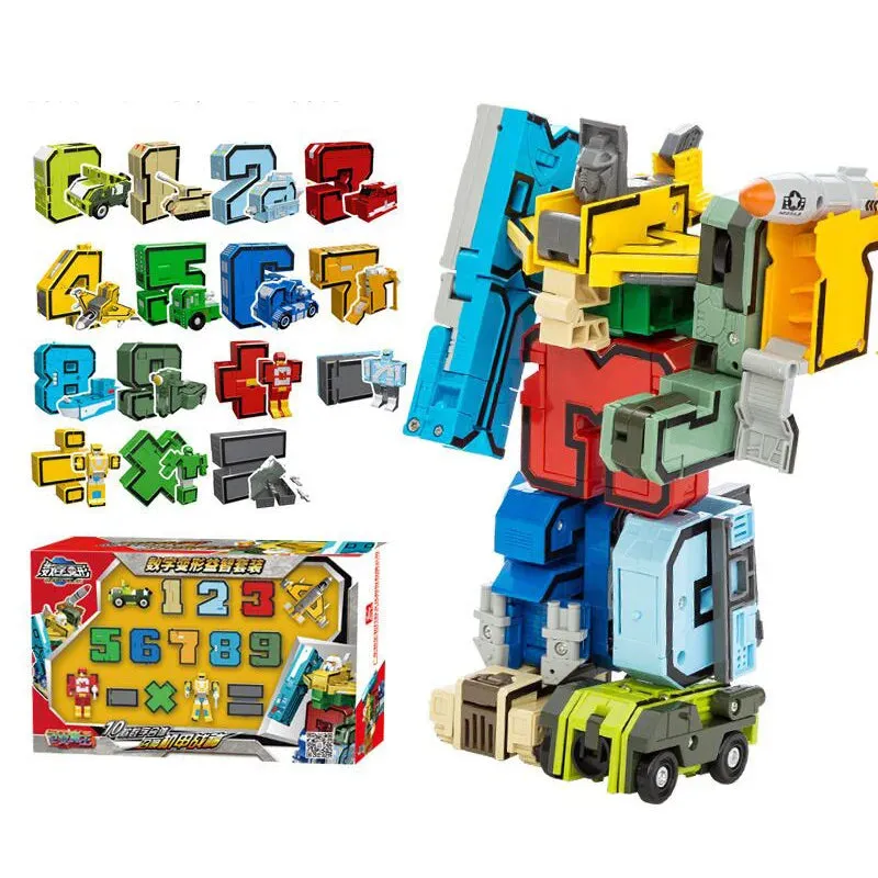 Assemble & Create: Versatile Number Robots Action Blocks Set