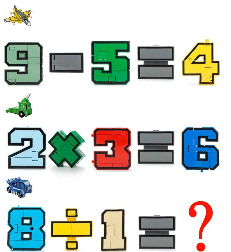 Assemble & Create: Versatile Number Robots Action Blocks Set