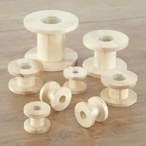 Assorted Outdoor Wooden Reels 8pk