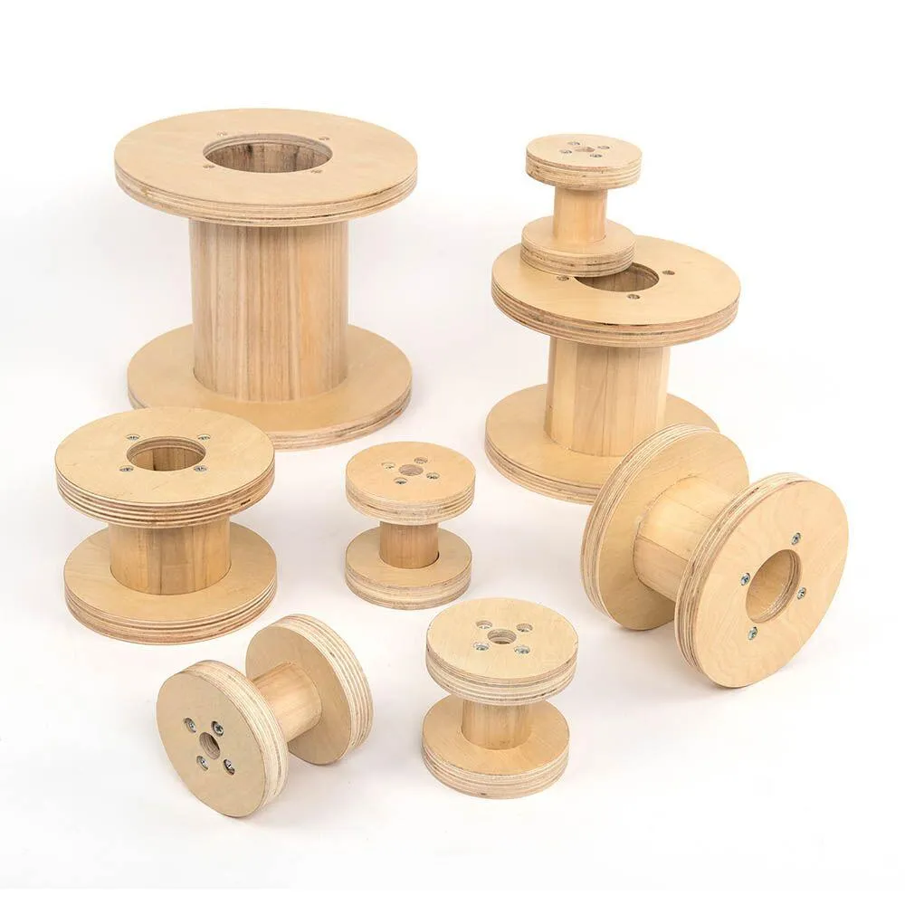 Assorted Outdoor Wooden Reels 8pk