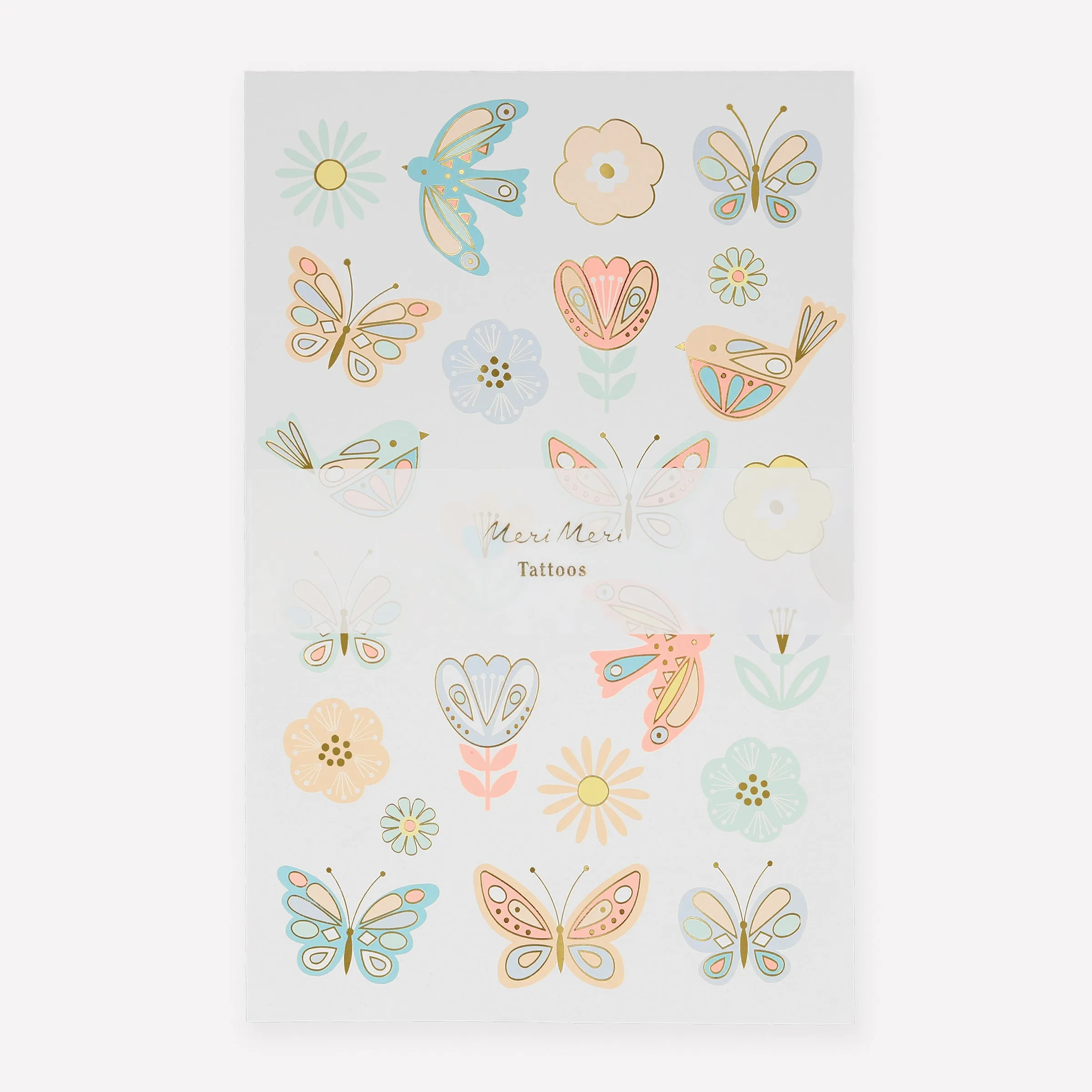Birds & Butterflies Tattoo Sheets (x 2 sheets)