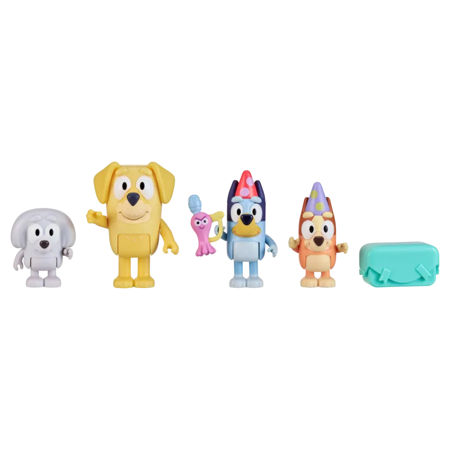 Bluey S9 Figure 4 Pack - Pass The Parcel