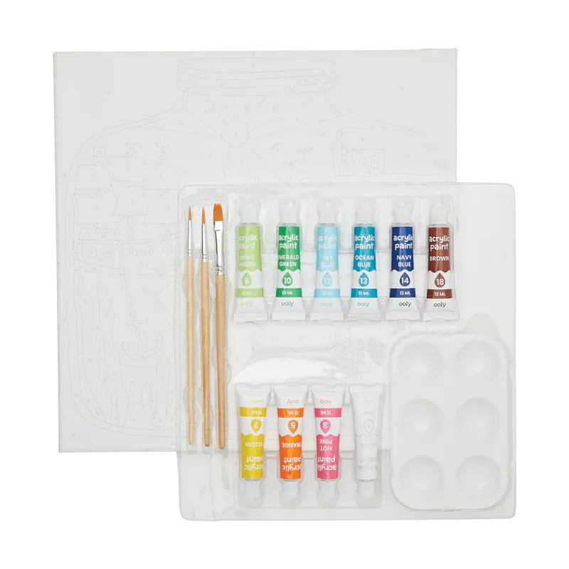 Colorific Canvas Paint by Number kit - Tiny Treasures