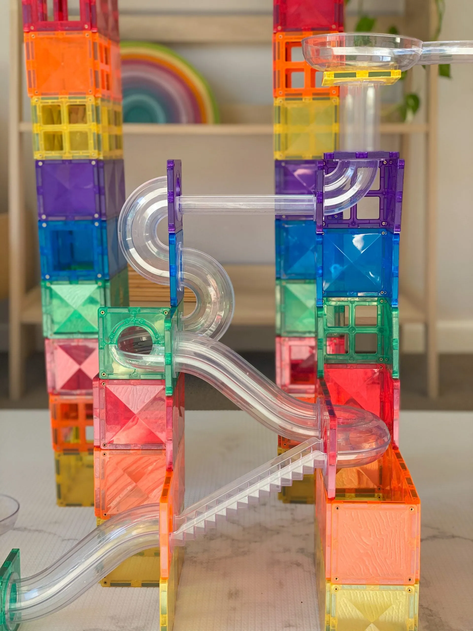 CONNETIX Rainbow Tiles - 92 Piece Ball Run