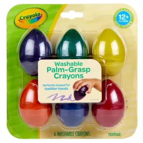 Crayola Palm Grasp Toddler Washable Crayons, Pack of 6