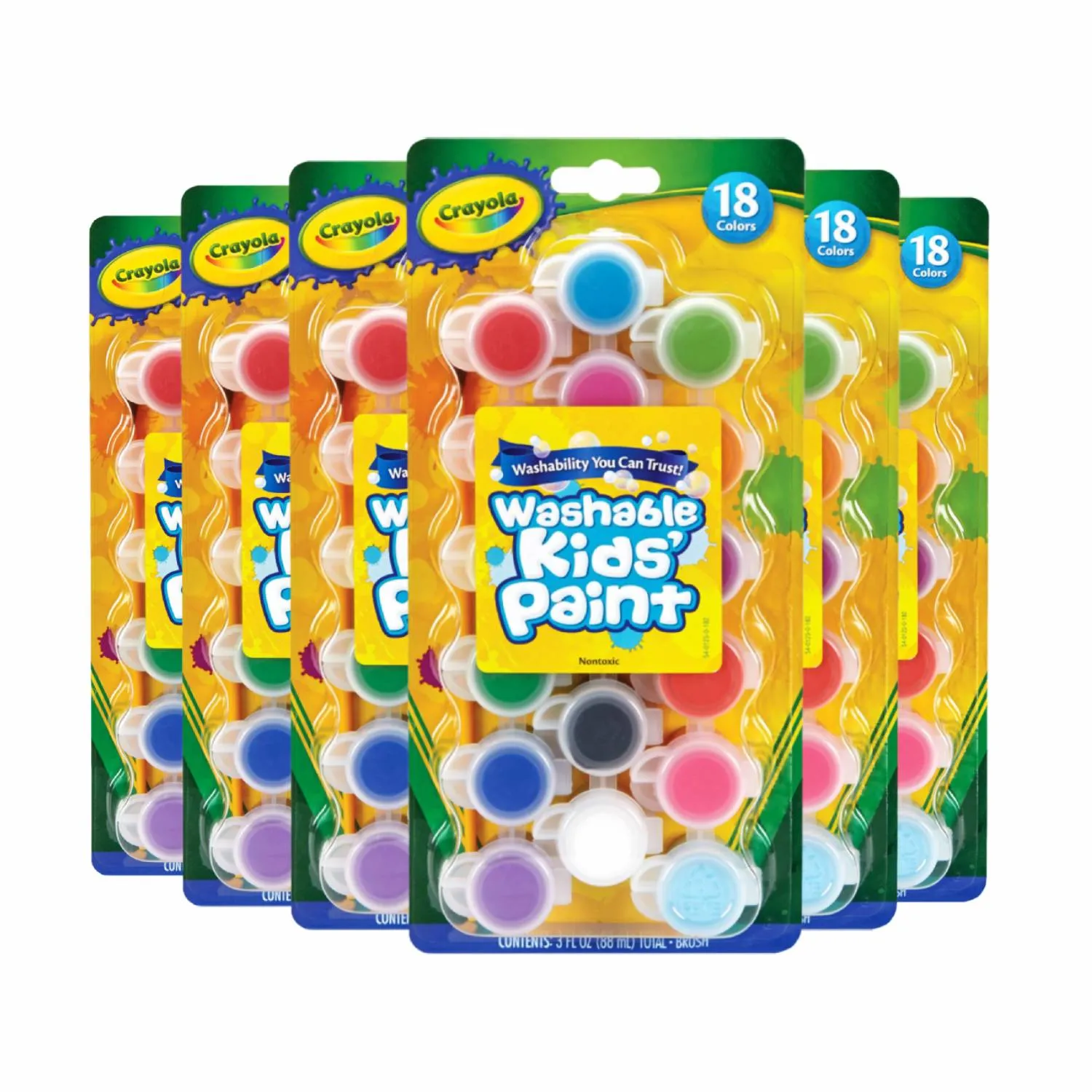 Crayola  Washable Paint Set 18ct - 6 pack