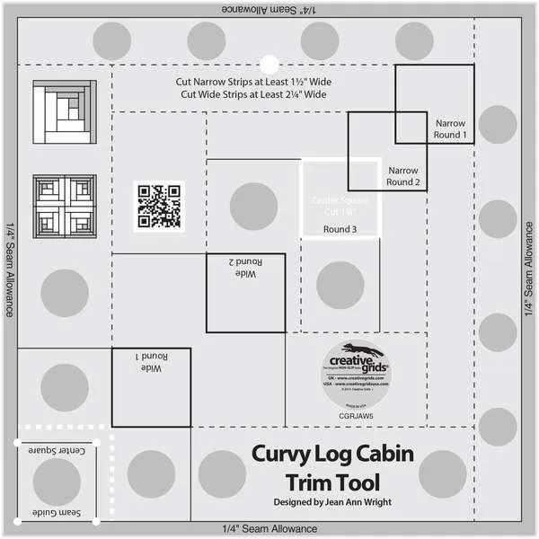 Creative Grid Curvy Log Cabin Trim Tool CGRJAW5