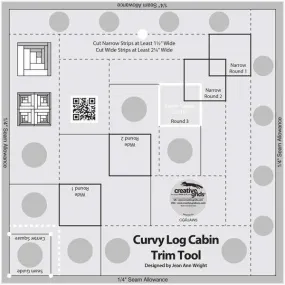 Creative Grid Curvy Log Cabin Trim Tool CGRJAW5