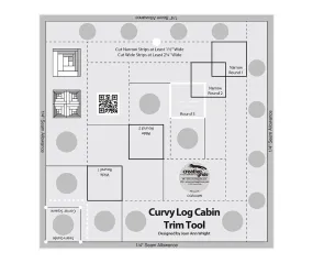 Creative Grids Curvy Log Cabin Trim Tool - 8" Finished Blocks