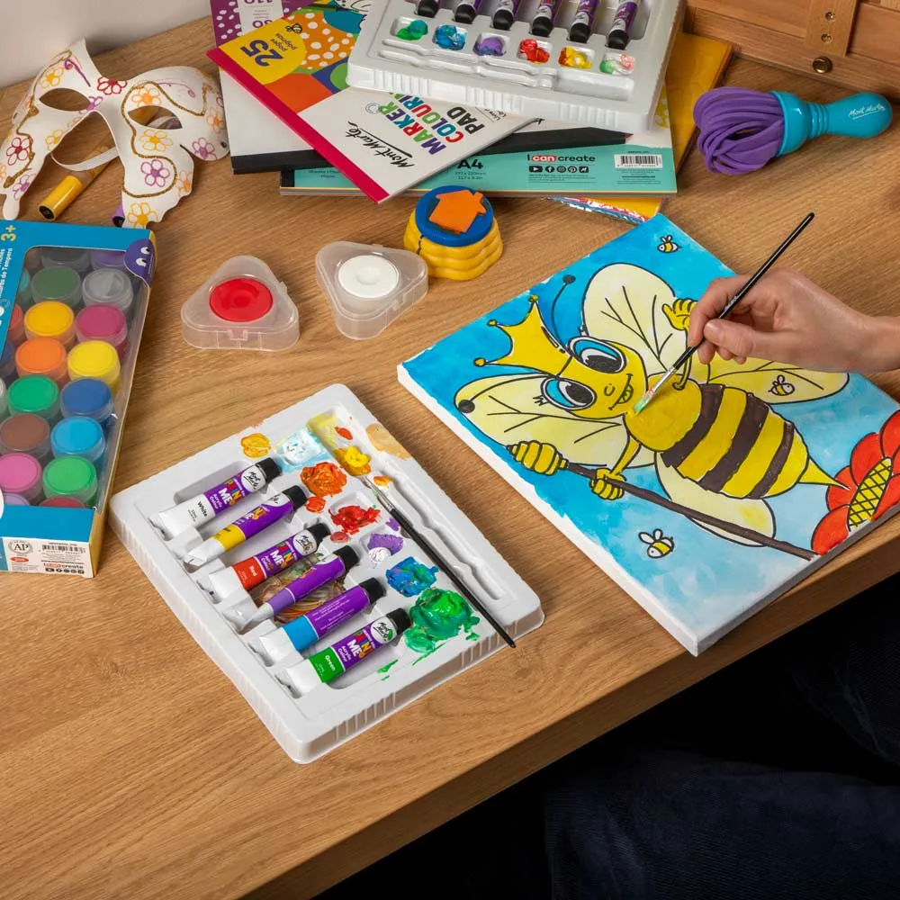 Creative Kids Paint Me Canvas Set 9pc - Queen Bee