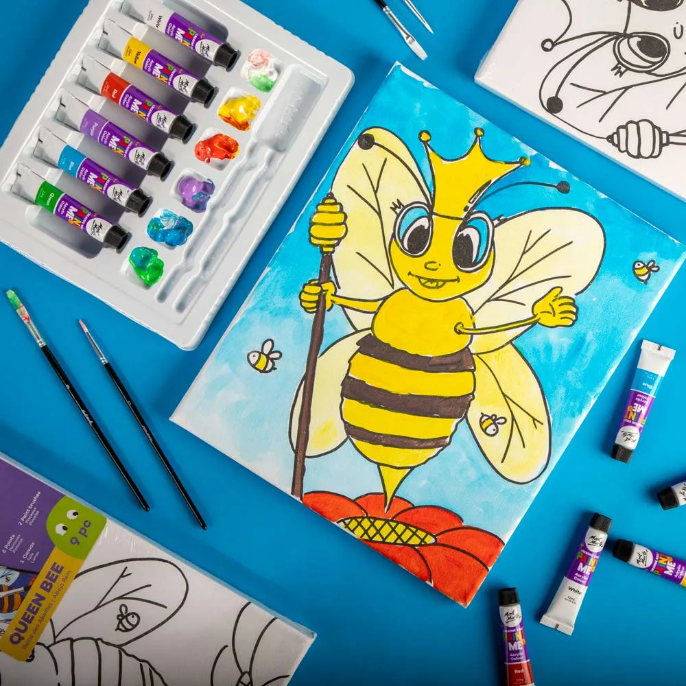 Creative Kids Paint Me Canvas Set 9pc - Queen Bee