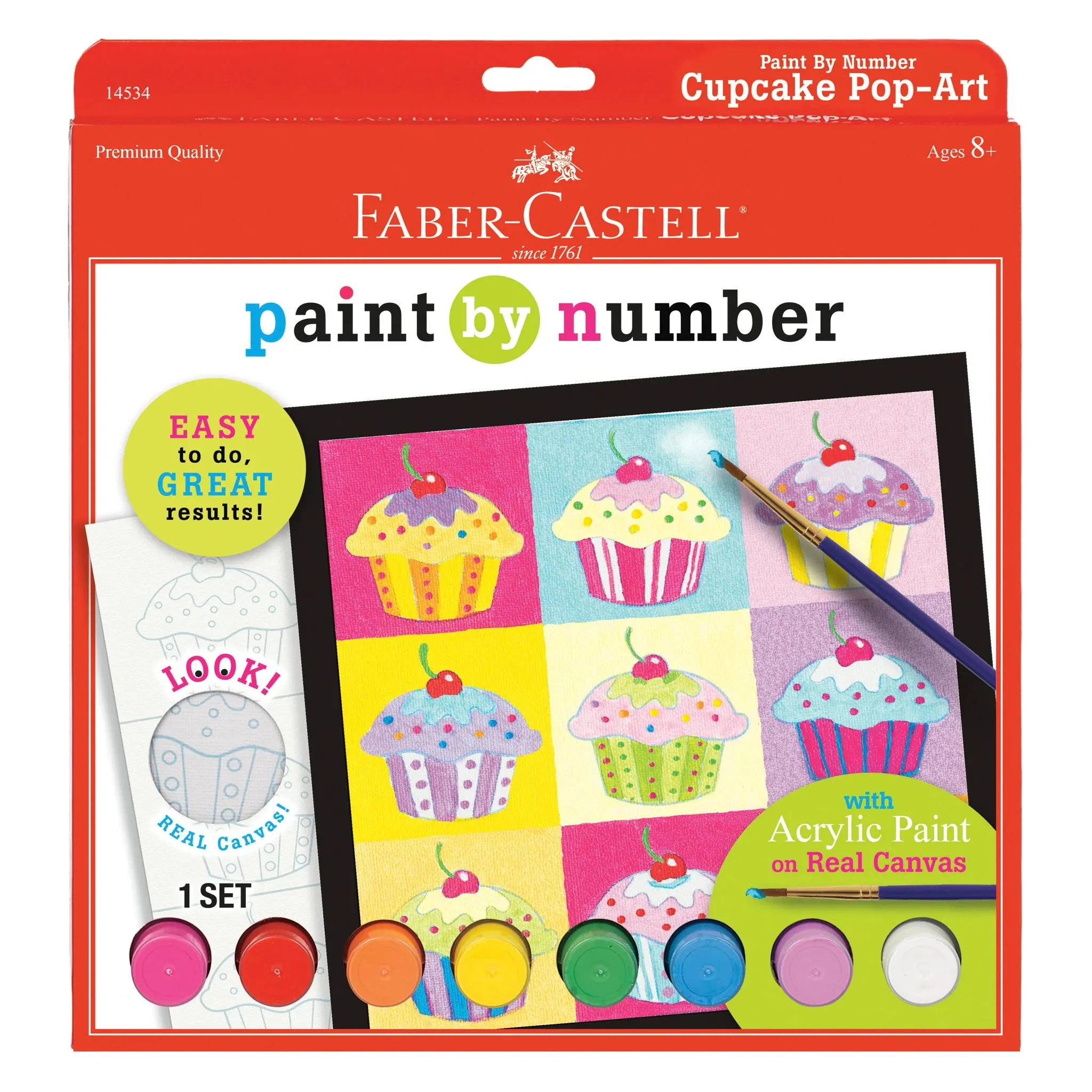 Creativity for Kids 14534 Paint by Number Cupcake Pop-Art