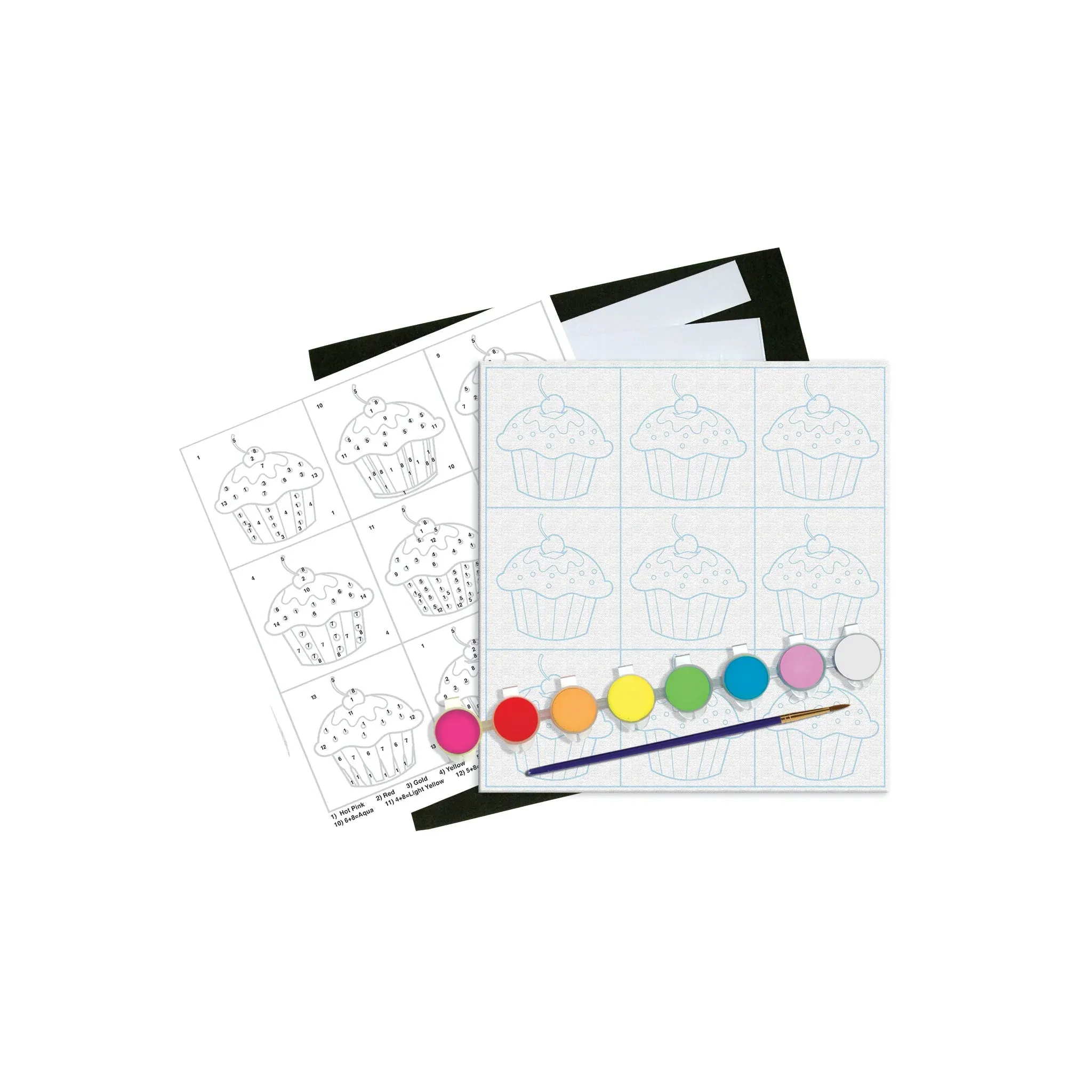 Creativity for Kids 14534 Paint by Number Cupcake Pop-Art