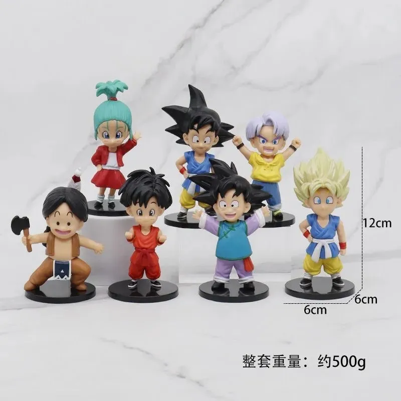 Dragon Ball Z Action Figures Childhood Ver. 7 Pcs Set | 10 Cms |