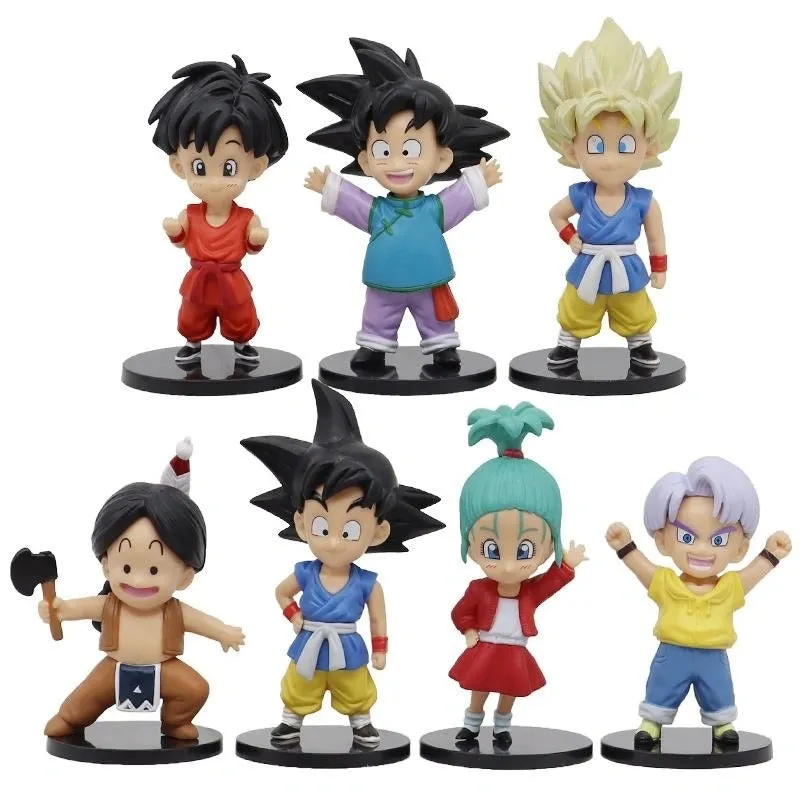 Dragon Ball Z Action Figures Childhood Ver. 7 Pcs Set | 10 Cms |