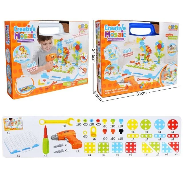 Drilling Screw 3D Creative Mosaic Puzzle Toys