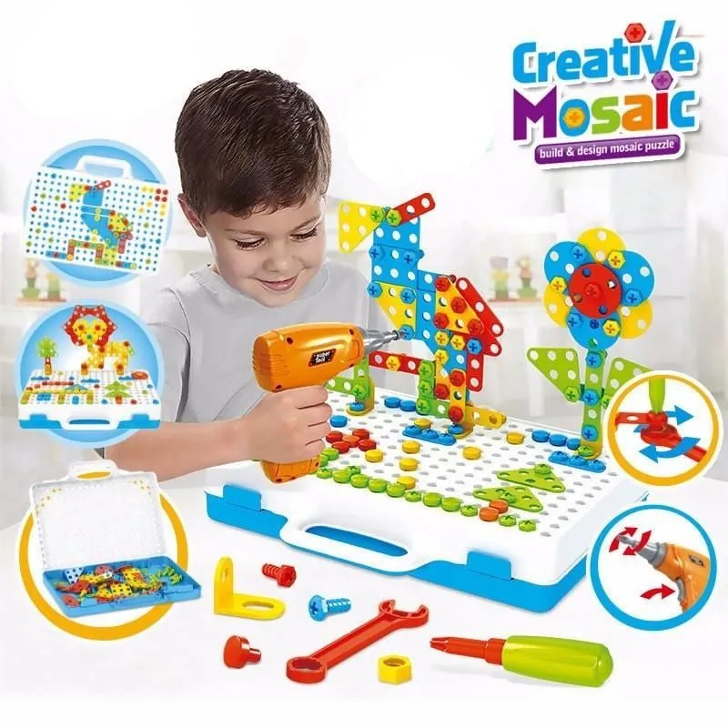 Drilling Screw 3D Creative Mosaic Puzzle Toys