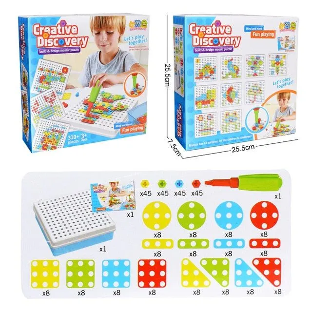 Drilling Screw 3D Creative Mosaic Puzzle Toys