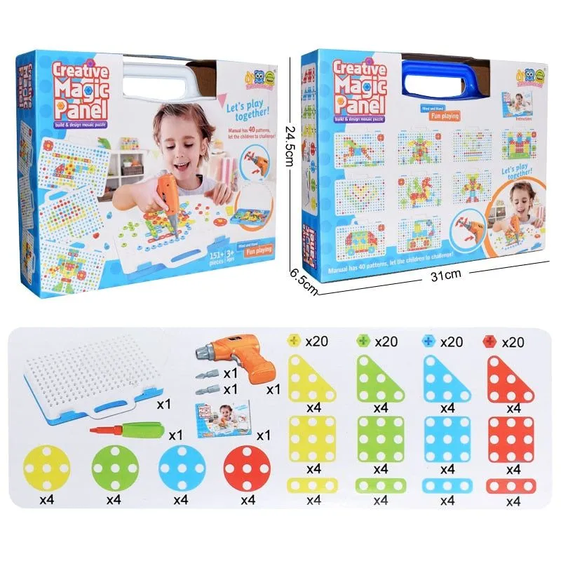 Drilling Screw 3D Creative Mosaic Puzzle Toys