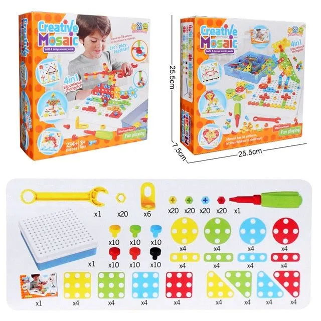 Drilling Screw 3D Creative Mosaic Puzzle Toys