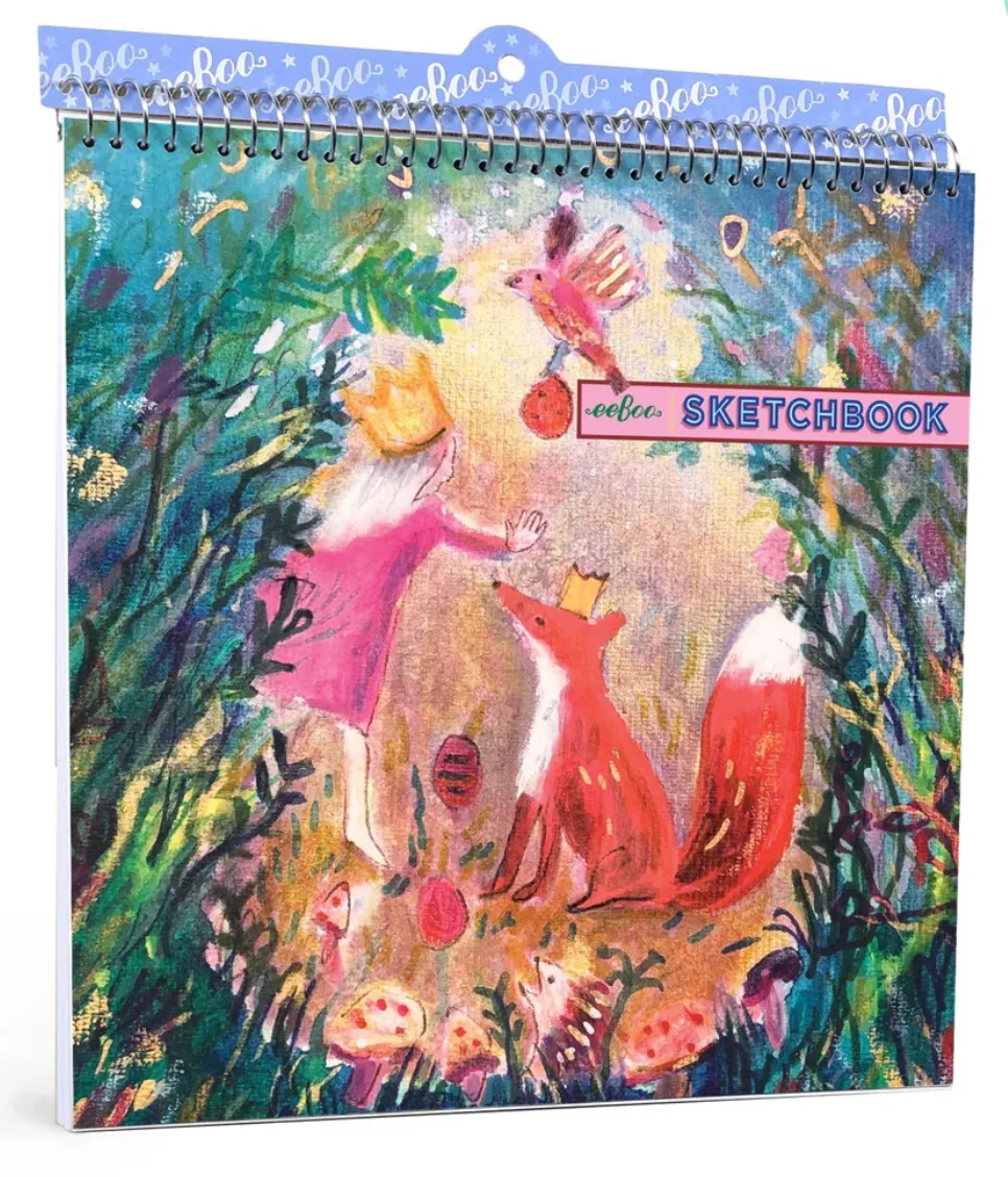 eeBoo Square Sketchbook: King Fox