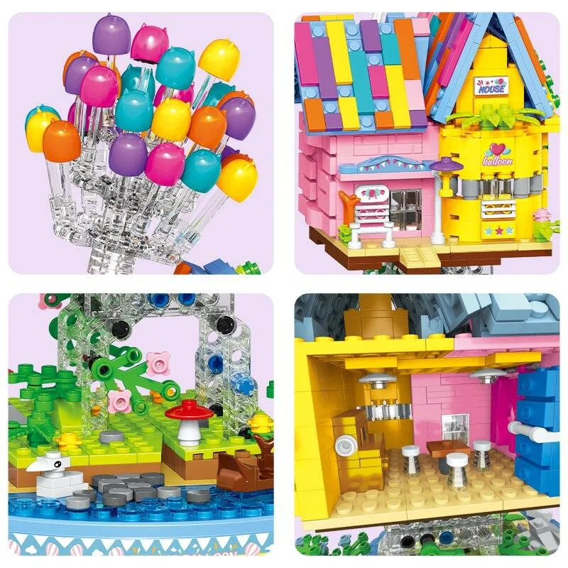 Flying House Building Blocks Set