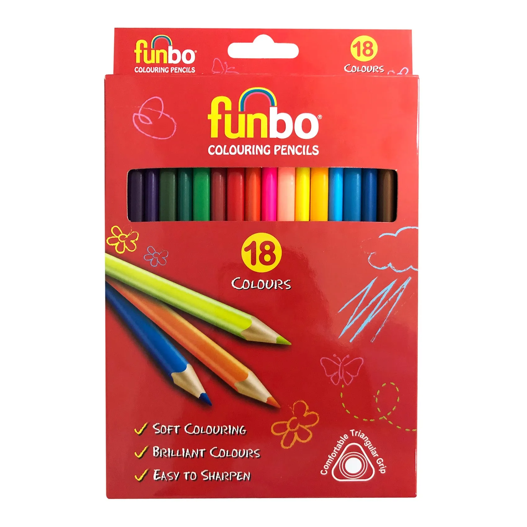 Funbo Coloring Pencils - (Pack of 18)