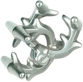 Hanayama Level 6 Cast Metal Brain Teaser Puzzle - Elk