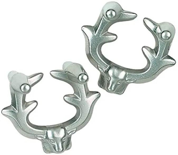 Hanayama Level 6 Cast Metal Brain Teaser Puzzle - Elk