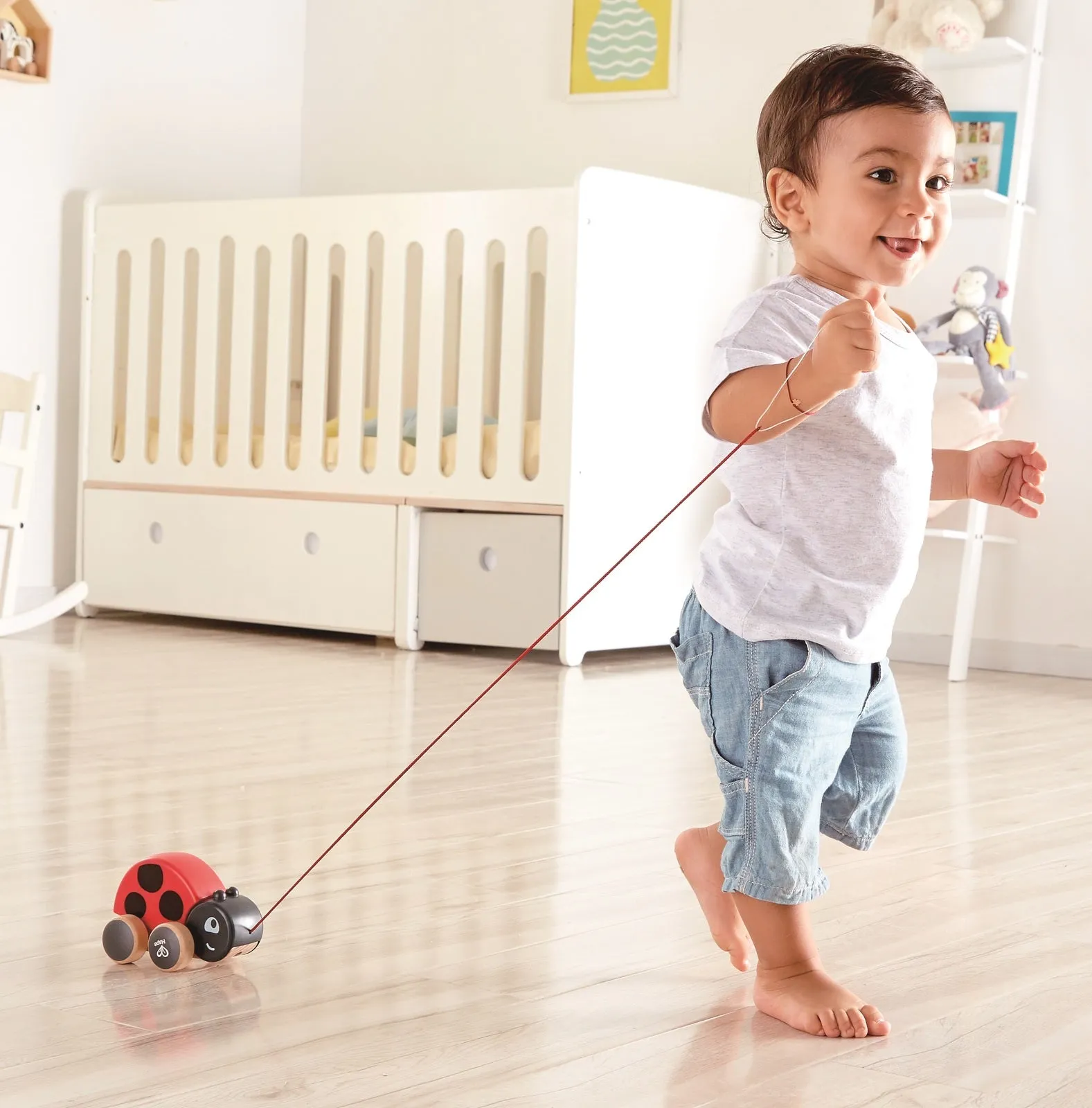 Hape: Lady Bug - Pull Along Toy