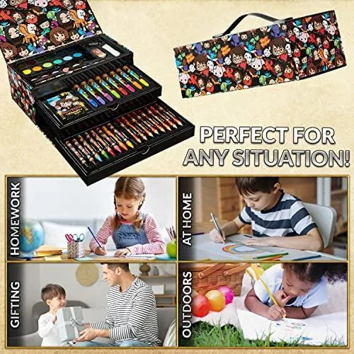 Harry Potter Art Set, Colouring Sets for Children, Over 40 Art Supplies for Kids