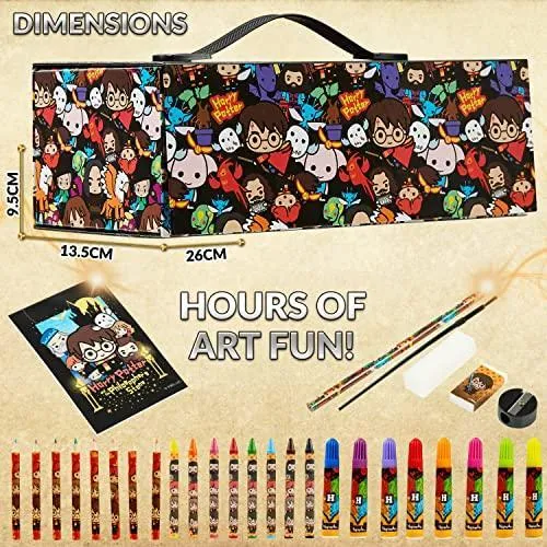 Harry Potter Art Set, Colouring Sets for Children, Over 40 Art Supplies for Kids