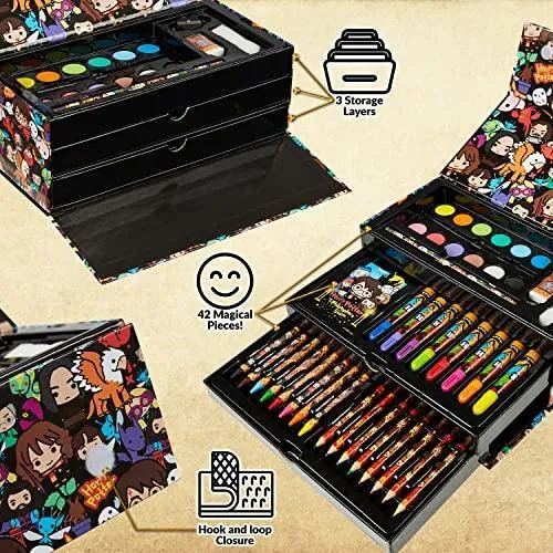 Harry Potter Art Set, Colouring Sets for Children, Over 40 Art Supplies for Kids