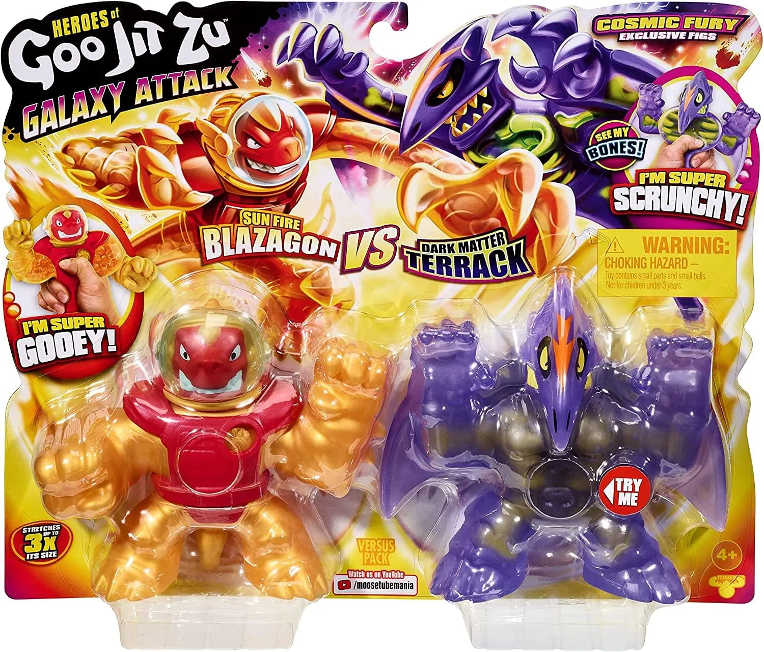 Heroes of Goo Jit Zu Galaxy Attack Versus Pack | Sun Fire Blazagon vs Dark Matter Terrack