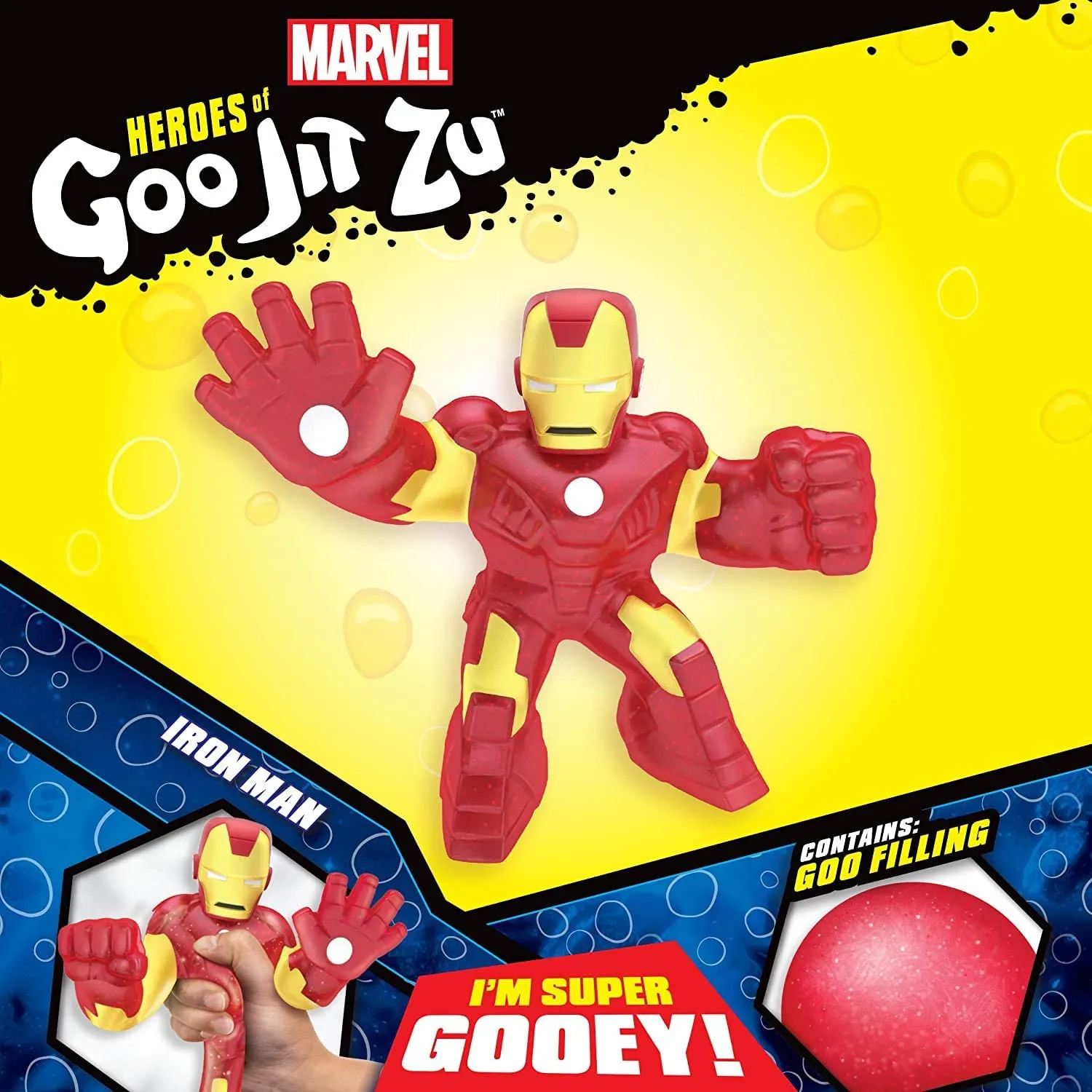 Heroes of Goo Jit Zu Licensed Marvel Hero Pack - Iron Man, Multicolor