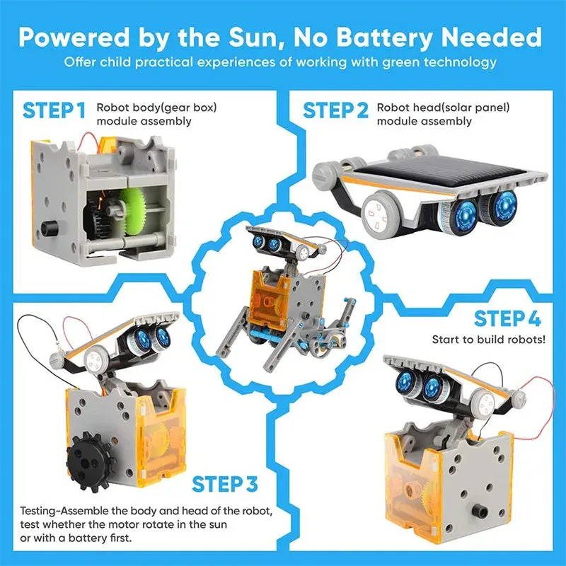Innovative 12-in-1 Solar Robot Kit for Fun STEM Learning Adventures