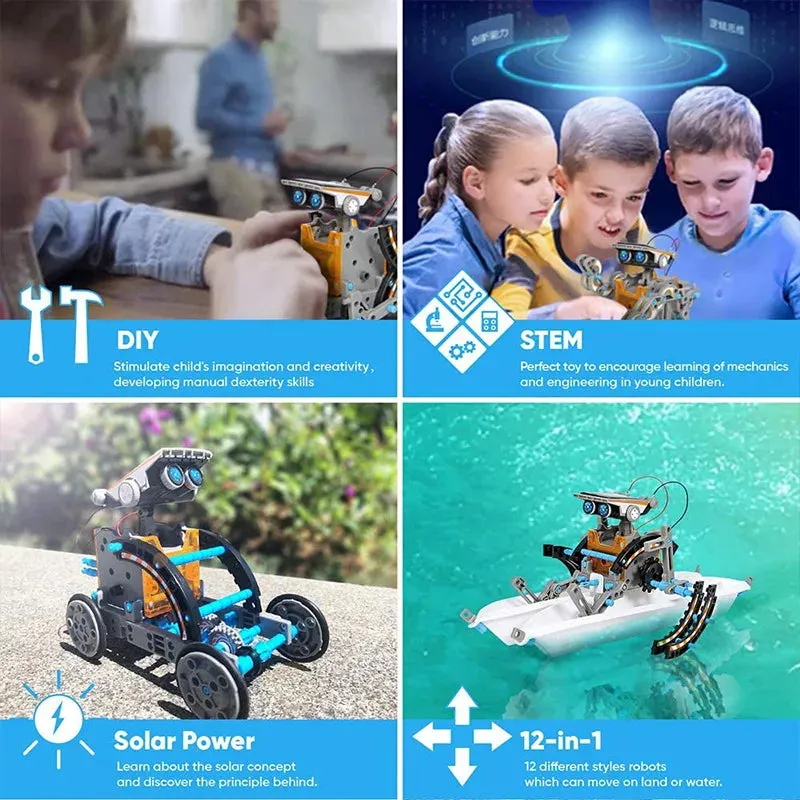 Innovative 12-in-1 Solar Robot Kit for Fun STEM Learning Adventures
