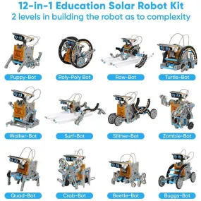 Innovative 12-in-1 Solar Robot Kit for Fun STEM Learning Adventures