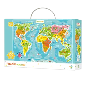 Jigsaw Puzzle - Map of the World 100 Pieces